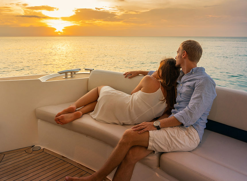 Doodle Cruises romantic sunset on the water